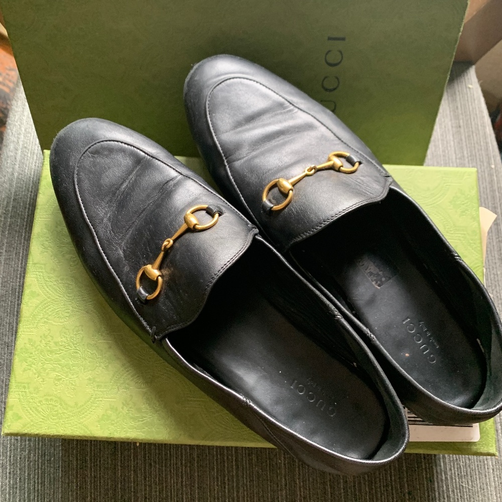 Gucci Jordaan Leather Loafers